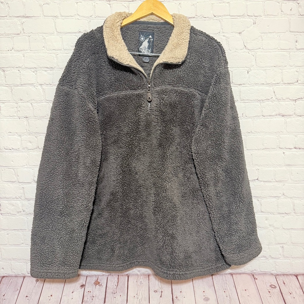Vintage Arctic Point Men's Long Sleeve Sherpa Pullover SzXL